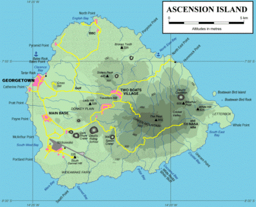 Maps of Ascension Island